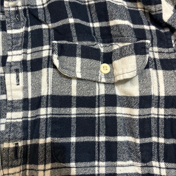 Blue&White American Eagle Flannel with Front Pocket - Picture 4 of 4